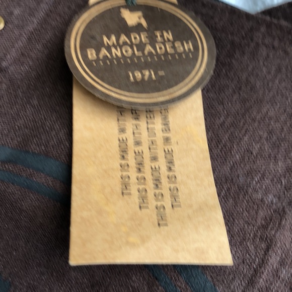 NWT Made in Bangladesh 1971 Small Brown Waxed Cotton Lined Tote - Picture 7 of 10